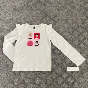 NWT Janie and Jack Ruffle Sleeve Tee Shirt
